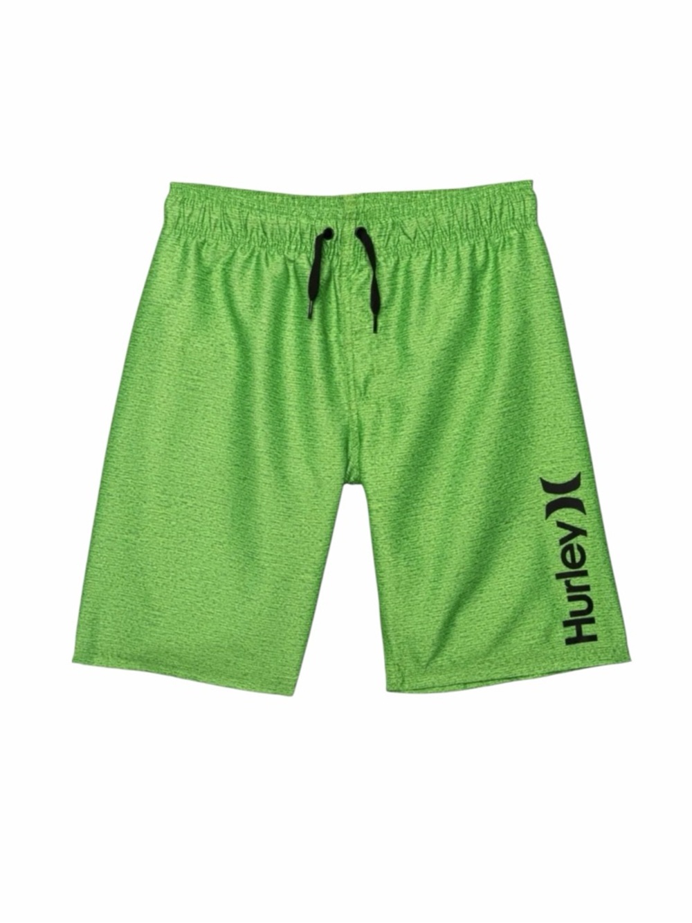 Hurley Kids Neon Green Swim Trunks with Black Drawstring
